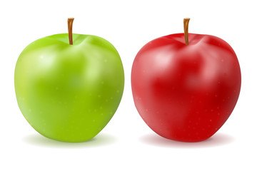 Apple. Green and red.