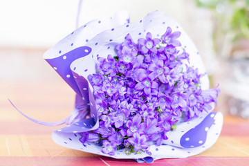 bouquet of beautiful violet  flowers