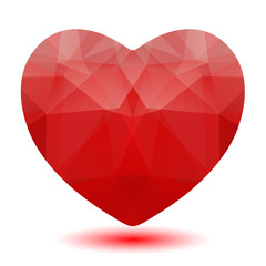 Obraz na płótnie Canvas polygonal heart