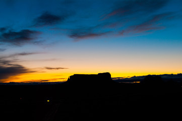 Morning sun at Monument Valley,tourism of america