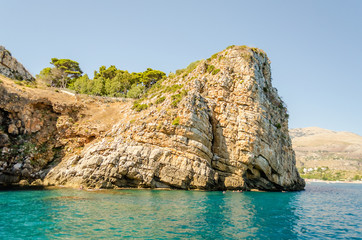 Wild Beautiful Coastline at the Zingaro Natural Reserve, Sicily