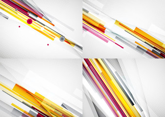 Set of straight lines design abstract backgrounds