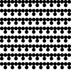 Seamless black and white vector decorative background with polka dots