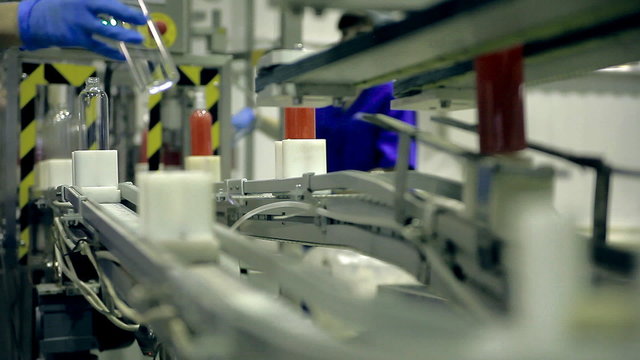 Conveyor production line of soap products