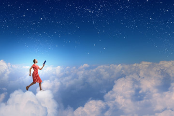 Attractive woman with book