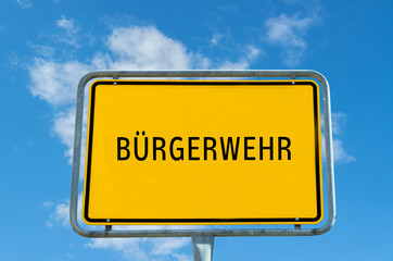 Ortstafel Bürgerwehr