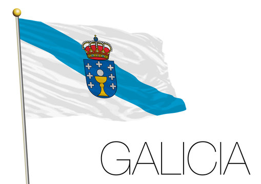 Galicia regional flag, autonomous community of Spain