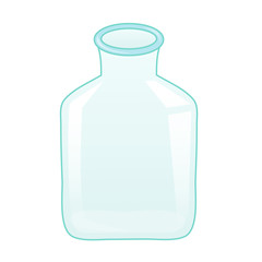 empty bottles isolated illustration