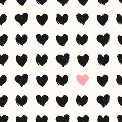 Hand Painted Hearts Pattern - 100263130