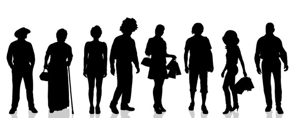 Vector silhouettes of people.