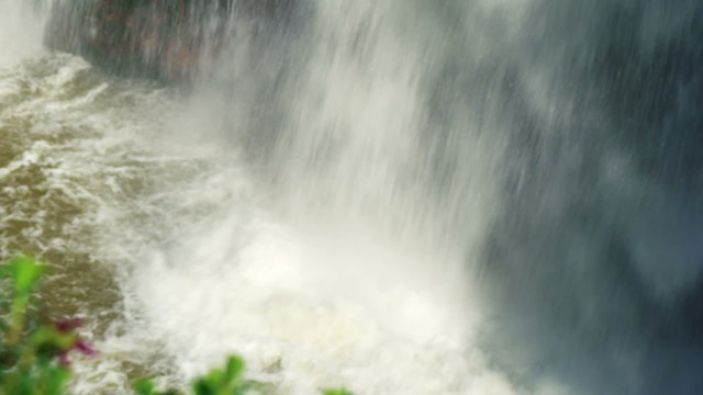 Royalty Free Stock Video Footage of bottom of Tahana Waterfall shot in Israel at 4k with Red.