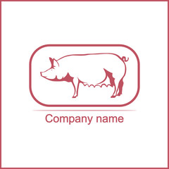 Pig logo.Vector 