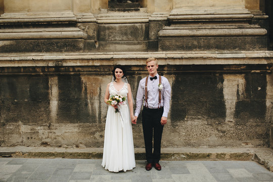 The Bride And Groom Posing 