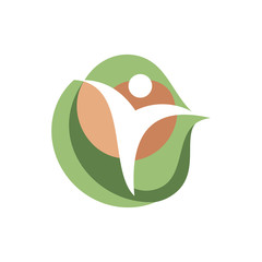 Abstract Healthy Happy Man Symbol