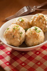 Closeup view of some dumplings
