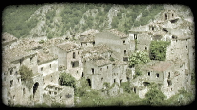 Italian Ruins 29. Vintage stylized video clip.