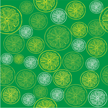 orange and lime seamless pattern