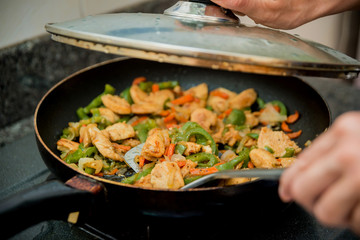 Roasted meat with vegetables