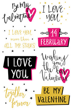 Valentines Day Typographic Designs Collection