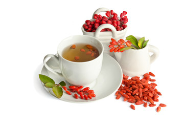 presentation for goji fresh antioxidant tea