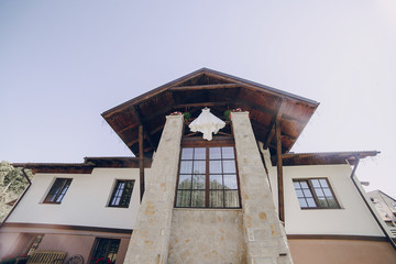 wedding dress outdoors
