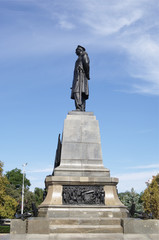  Admiral Nakhimov monument, figure in profile, closeup,  Sevastopol, Russia  