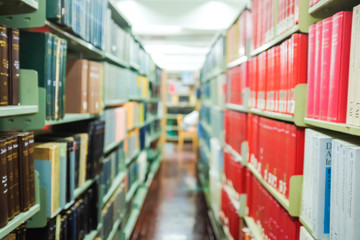 Bookshelf at library