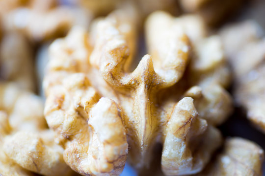 Closeup of walnut