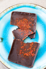 Raw vegan chocolate with chili