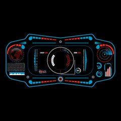 Sci Fi Futuristic User Interface. HUD