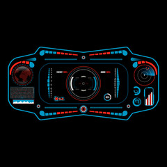 Sci Fi Futuristic User Interface. HUD