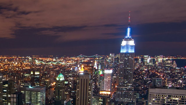 New York time-lapse from the Rockefeller building. Cropped.