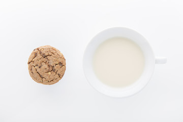 cup of milk and cookies