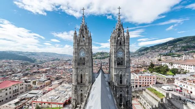 Quito Basilica Time Lapse