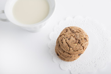 cup of milk and cookies