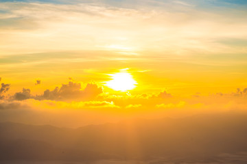 Scenic of orange sunrise sky