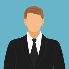 faceless man in a suit with a tie