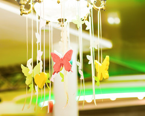 Wedding decoration with hand-made butterflies