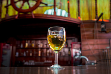 Wine in the glasses