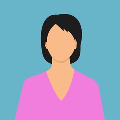 faceless woman. vector illustration