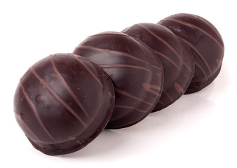 chocolate candy isolated on white