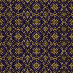 Elegant antique background image of flower geometry pattern.
