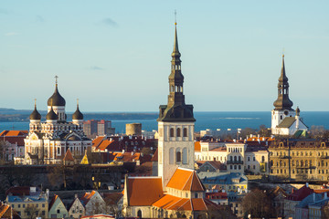 Fototapeta premium Tallinn, Estonia stary krajobraz miasta