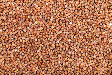many raw buckwheat seeds