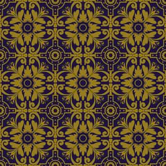 Elegant antique background image of round spiral flower cross pattern.
