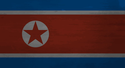 Flag of North Korea messy