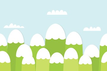 Obraz premium Seamless landscape with mountains