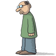 character sad and depressed
