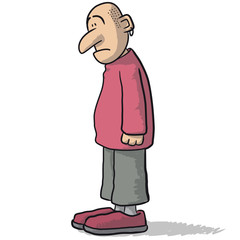 Obraz premium character sad and depressed