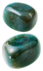 two vesuvianite (idocrase) gemstones isolated